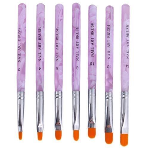 CJESLNA 7 X Acrylic UV Nail False Tips Builder Brush Pen 7Pcs - BeesActive Australia