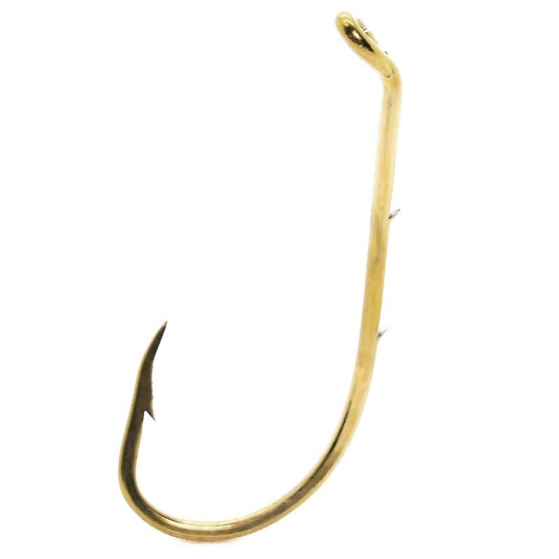 Mustad Classic Special Long Shank Beak Baitholder Hook with 2 Baitholder Barbs Gold [Size 2/0, Pack of 100] - BeesActive Australia