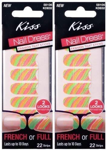 NEW 2013 DESIGN 2pk Kiss 2-LOOKS Nail Dress "BOLERO" Fashioned Strips for NailsLOWEST PRICE GUARANTEED - BeesActive Australia