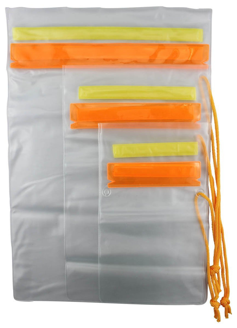 [AUSTRALIA] - SE Set of 3 Waterproof Plastic Pouches with Hook and Loop Closure - TP126-3 