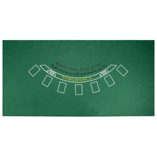 Brybelly Green Blackjack Table Felt - Gaming Table Top for Blackjack - Casino-Style, Spill-Proof Layout Cloth Card Table - BeesActive Australia