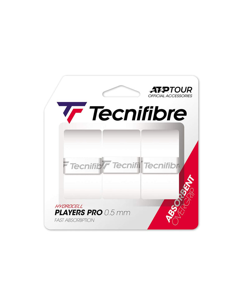 Tecnifibre Pro Players Overgrip (3 Pack) White - BeesActive Australia