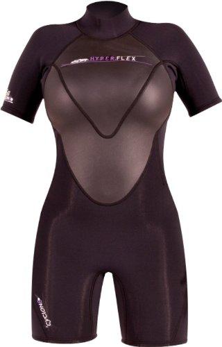 [AUSTRALIA] - Hyperflex Wetsuits Women's Cyclone2 2.5mm Spring Suit 8 Black 