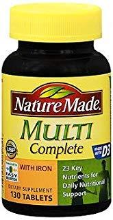 Nature Made Multi Complete Tablets - 130 ct, Pack of 2 - BeesActive Australia