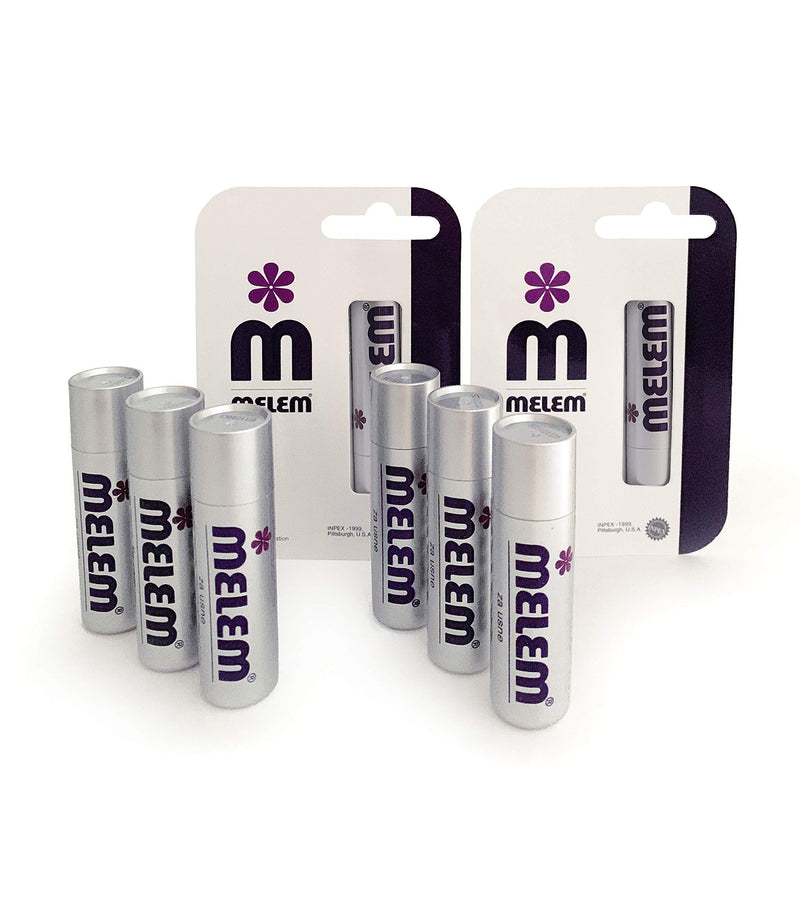 Melem Lip Balm Sticks, Relieves Dry, Chapped and Cracked Lips, with Moisturizing Lanolin, Value Pack of Six Sticks each .16 ounces - BeesActive Australia