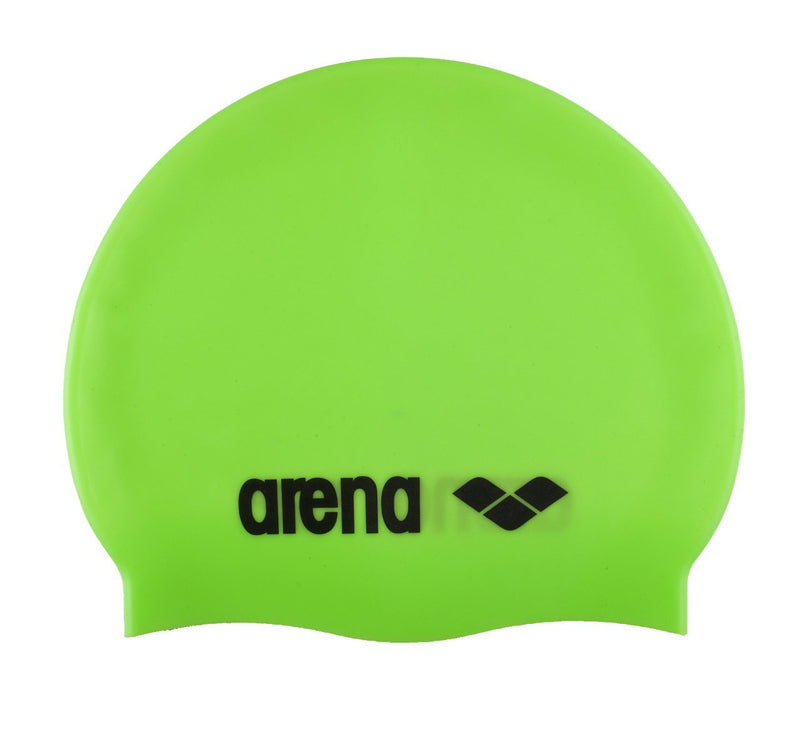 Arena Silicone Unisex Swim Cap for Women and Men, Prints and Solid Colors Acid Lime / Black - BeesActive Australia