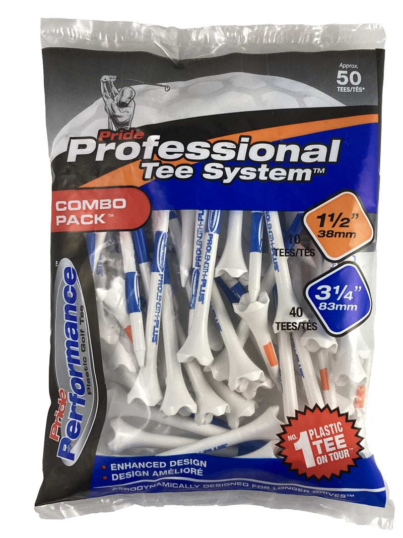 Pride Professional Tee System, Pride Performance Plastic Golf Tees Combo Pack 3-1/4 Inch - BeesActive Australia