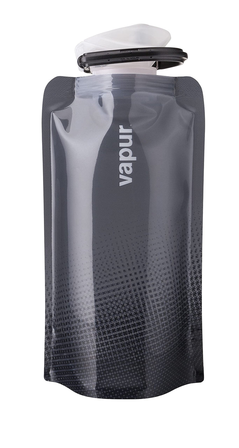 Vapur Solid Flexible Water Bottle - with Carabiner .50 Liter, 16 Ounces Cool Grey - BeesActive Australia