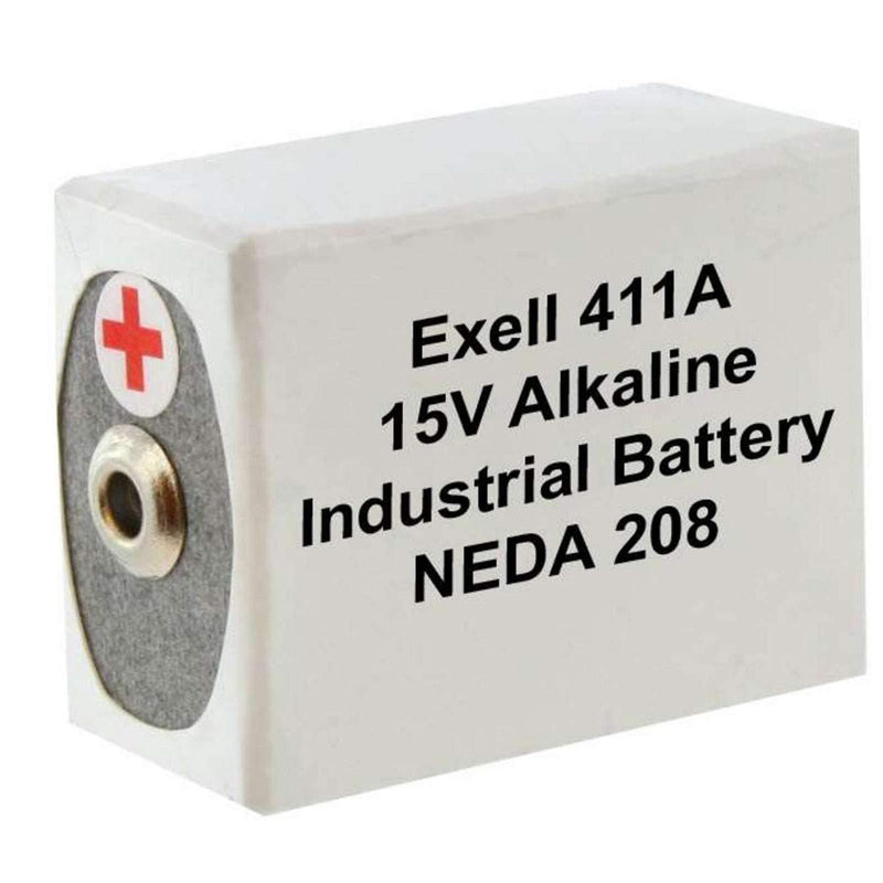 [AUSTRALIA] - Exell 411A Alkaline 15V Battery Replaces NEDA 208, 10F20, BLR121, 411A ANSI 208 BA 331/U Burgess K10 Burgess U10 Eveready 10F20 Eveready B121 Eveready BLR121 Mallory M121 NEDA 208 RCA VS082 