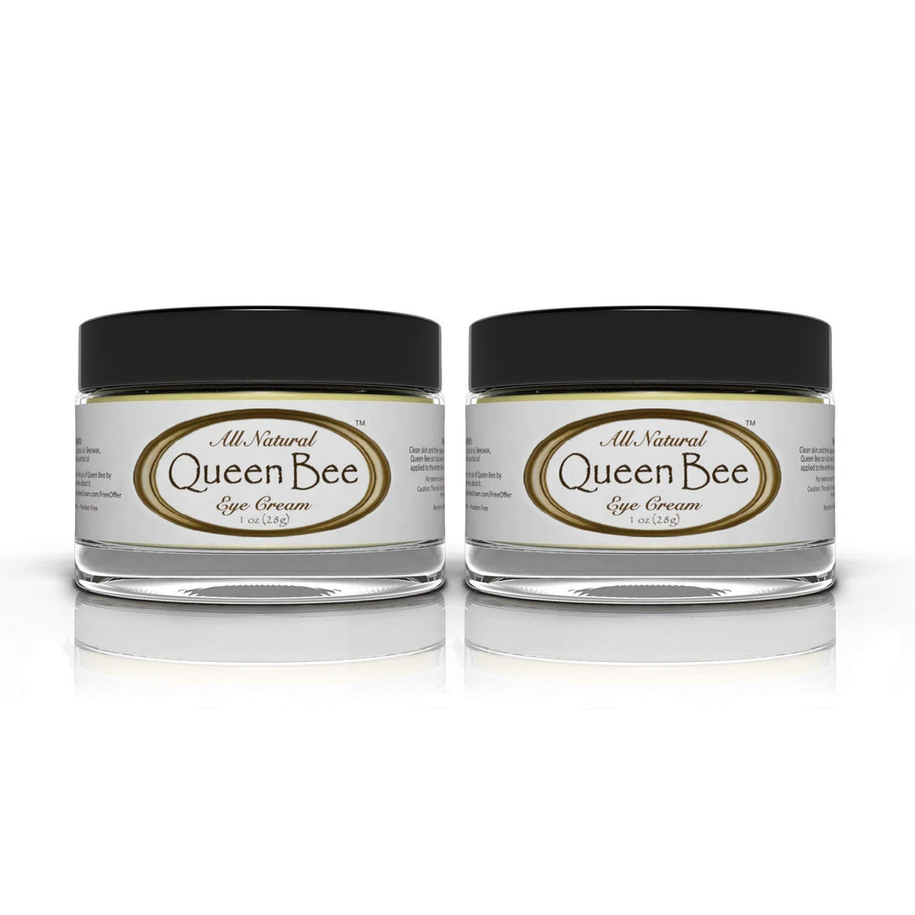 Queen Bee (2 Jars - 1 Ounce Each) All-Natural, Organic Under Eye Cream - Remove Dark Circles and Wrinkles Naturally - BeesActive Australia