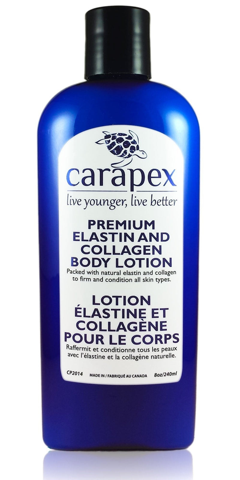 Carapex Premium Elastin & Collagen Body Lotion, Natural Firming & Moisturizing for Sensitive, Aging Skin, with Shea Butter, Vitamin E, Fragrance Free 8oz (Single) Single - BeesActive Australia