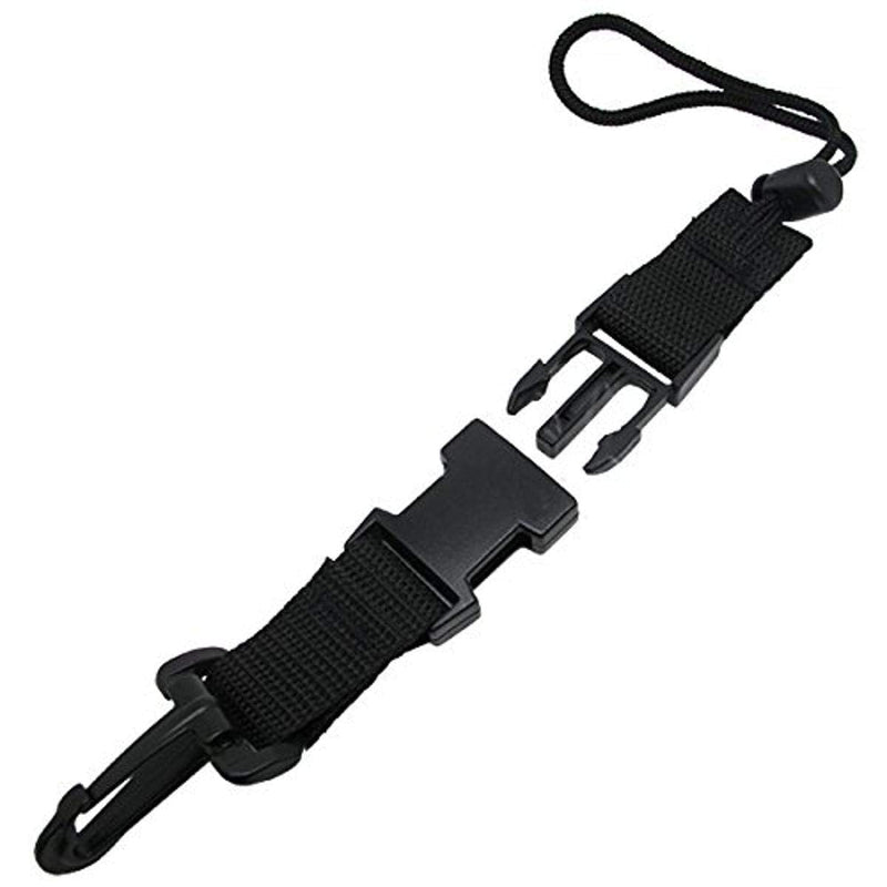 Scuba Choice Scuba Diving Dive Black Lanyard Clip with Webbing Strap Quick Release Buckle - BeesActive Australia