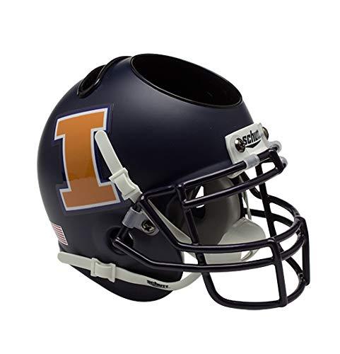 Schutt NCAA Illinois Fighting Illini Football Helmet Desk Caddy Matte Navy Alt. 1 - BeesActive Australia