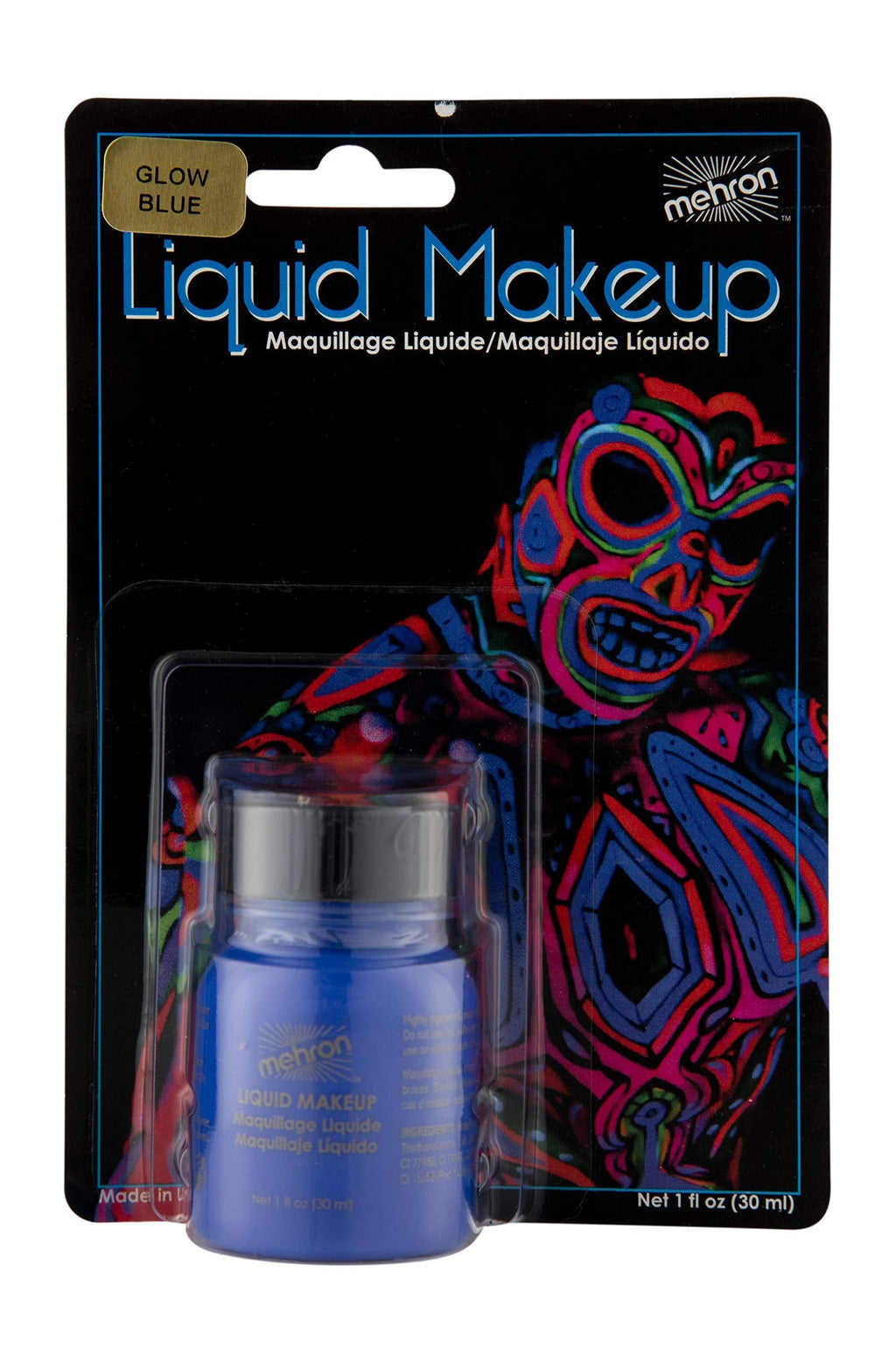 Mehron Makeup Liquid Face & Body Paint (1 ounce) (Glow Blue) - BeesActive Australia