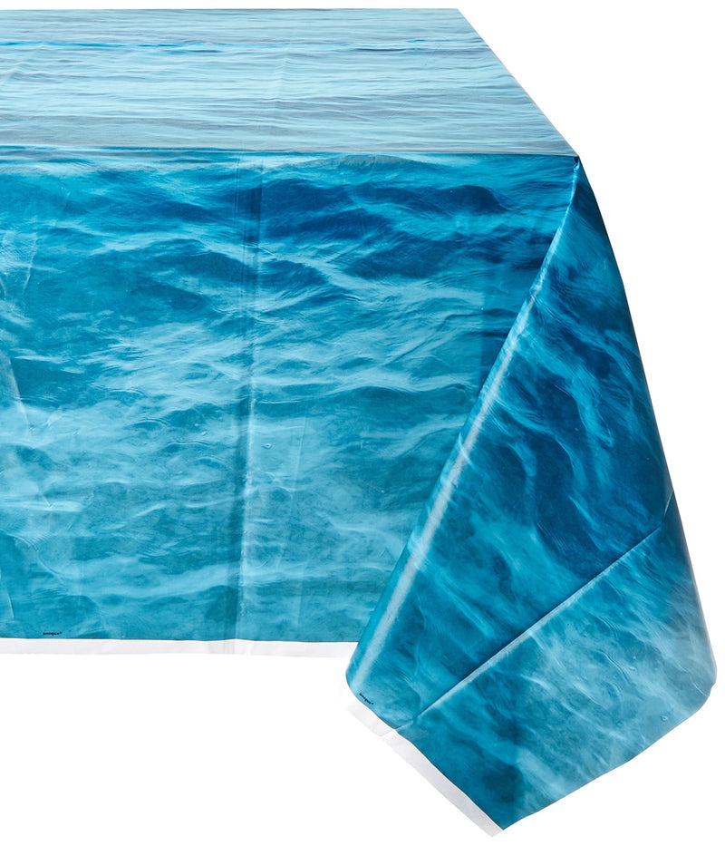 Unique tableware Ocean Waves Plastic Tablecover-108 x 54" | 1 Pc, 54" x 108" - BeesActive Australia