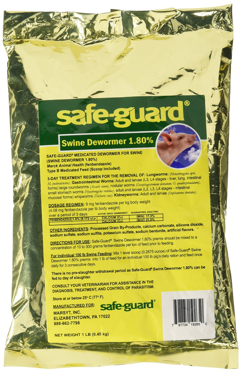 MERCK ANIMAL HEALTH MFG 184311 1 LB Safe-Guard 1.8% Swine Scoop 16 Ounce - BeesActive Australia