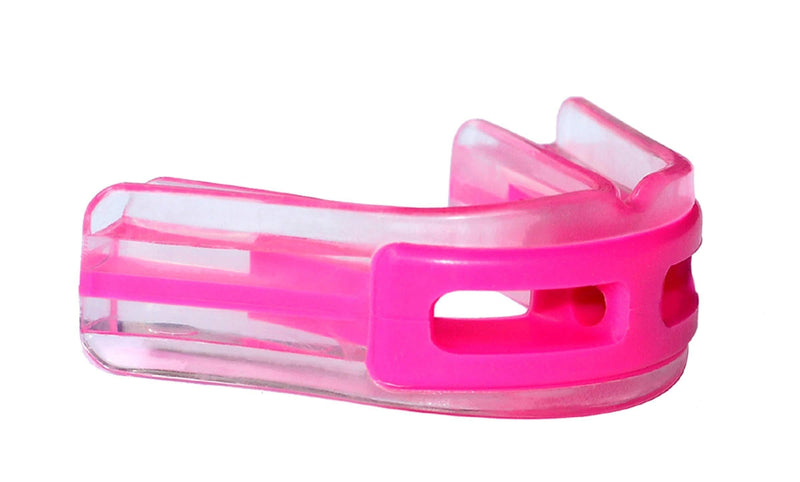[AUSTRALIA] - Brain-Pad Women's LoPro+ Double Laminated Strap/Strapless Mouthguard Combo, Adult, Pink/Clear 