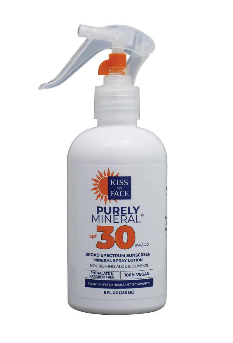 Kiss My Face Mineral Sun Spray Sunscreen Lotion SPF 30 Sunblock, 8 oz 8 Fl Oz (Pack of 1) - BeesActive Australia