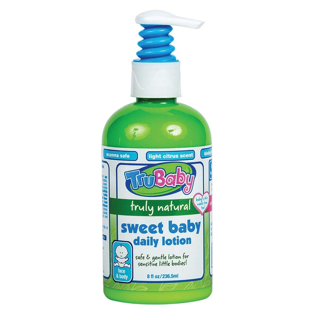 TruBaby Sweet Baby Daily Moisturizing Lotion for Dry and Delicate skin, Enriched with Shea butter, Sweet Almond & Sunflower Oil, Light Citrus Scent, All Natural Ingredients (8 fl oz) - BeesActive Australia