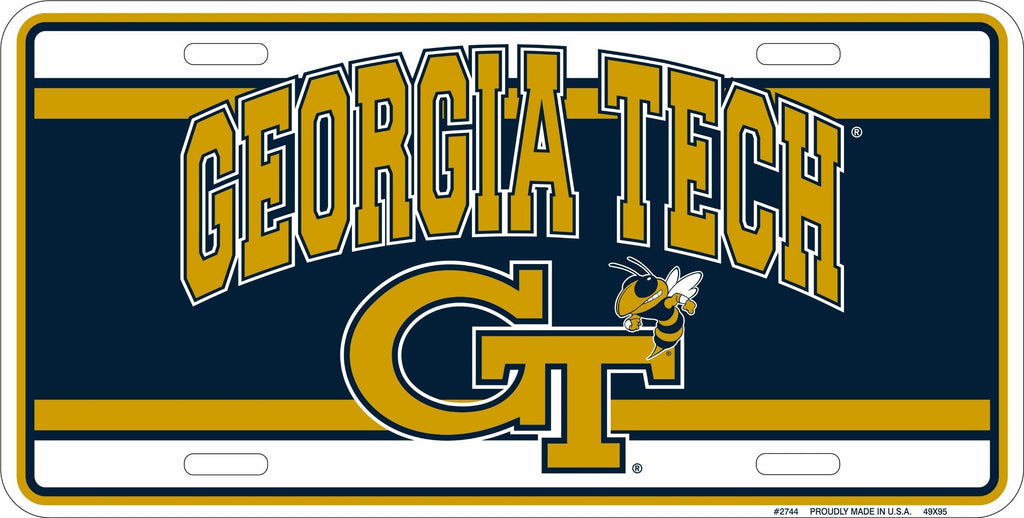 Tag City Georgia Tech Yellow Jackets Gt Metal License Plate - BeesActive Australia