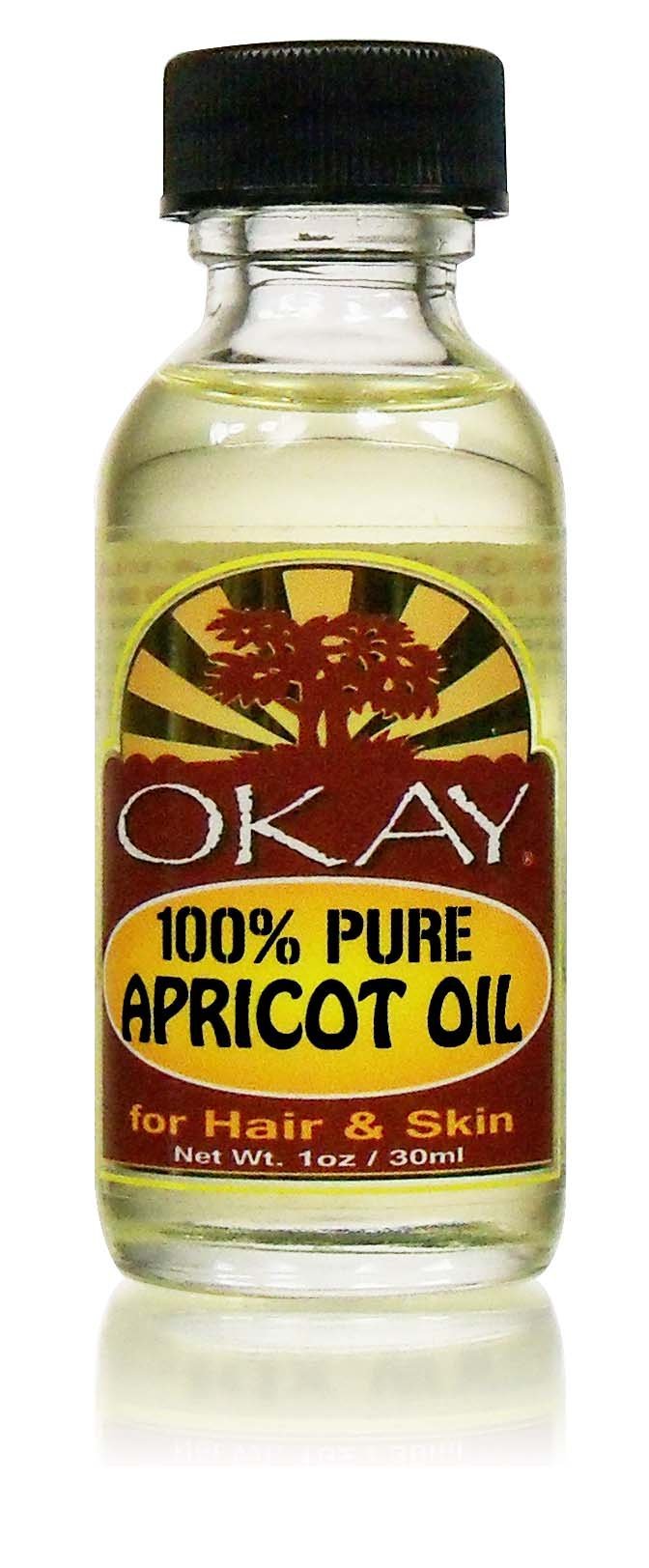 Okay 100% Pure Apricot Oil | For Hair and Skin | High in Vitamins A & C | Soothe and Heal | Free of Silicone & Paraben | 1 oz - BeesActive Australia