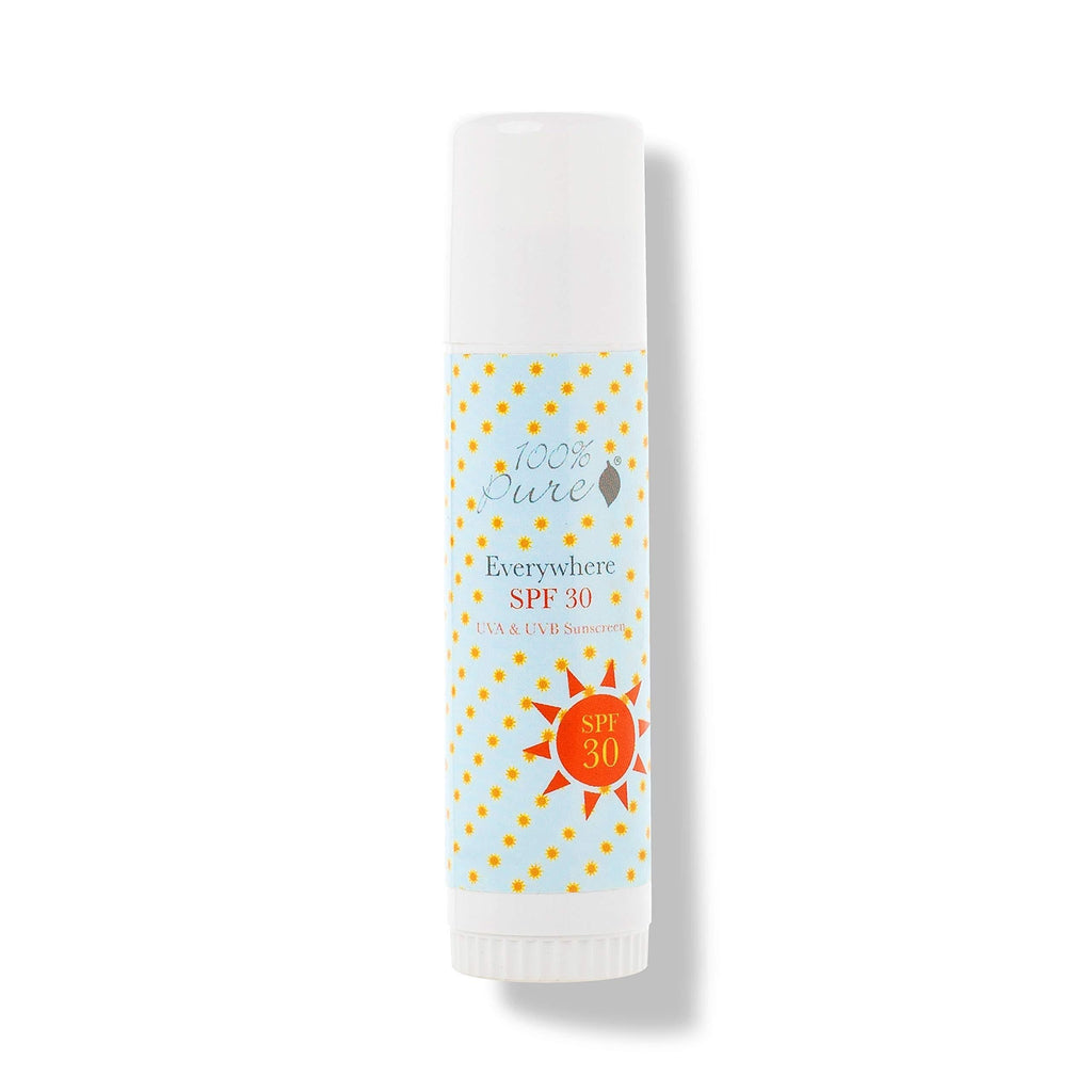 100% PURE Everywhere Sun Stick SPF 30, Face Sunscreen Stick for All Skin Types, Broad Spectrum UVA/UVB Protection, Travel-Friendly, Zinc Oxide Sunscreen - 0.56 Oz - BeesActive Australia