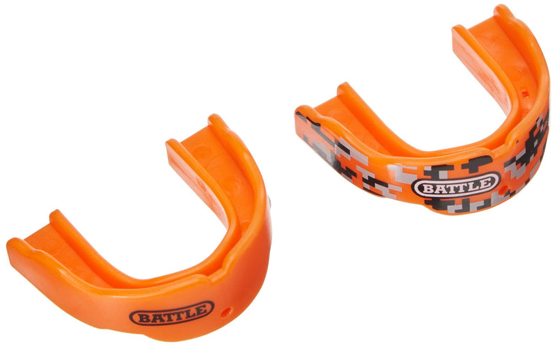 [AUSTRALIA] - Battle 2-Color Mouthguard (2-Pack), Orange, Youth 