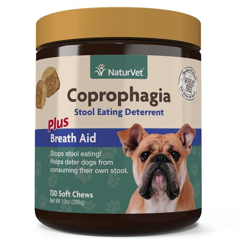 NaturVet – Coprophagia Stool Eating Deterrent Plus Breath Aid | Deters Dogs from Consuming Stool | Enhanced with Breath Freshener, Enzymes & Probiotics 130 Soft Chews - BeesActive Australia