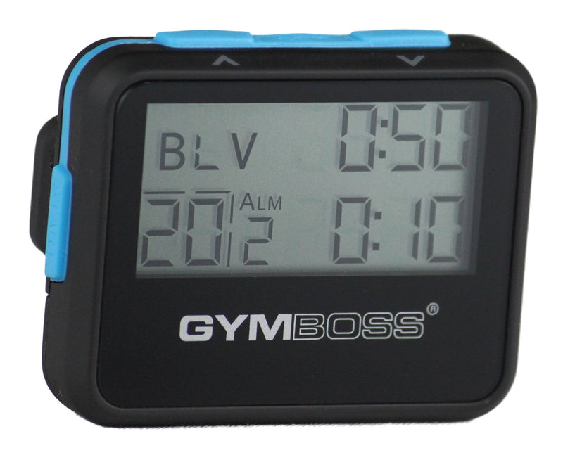 Gymboss Interval Timer and Stopwatch - Black/Blue SOFTCOAT - BeesActive Australia