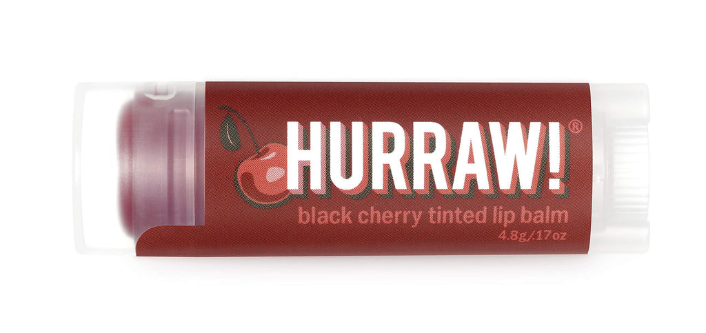 Hurraw! Black Cherry Tinted Lip Balm: Organic, Certified Vegan, Cruelty and Gluten Free. Non-GMO, 100% Natural Ingredients. Bee, Shea, Soy and Palm Free. Made in USA Black Cherry (Tinted) - BeesActive Australia