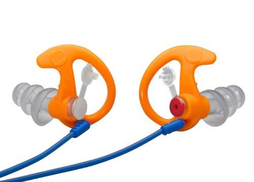 [AUSTRALIA] - SureFire EP4 Sonic Defenders Plus filtered Earplugs, triple flanged design, reusable, Orange, Medium 