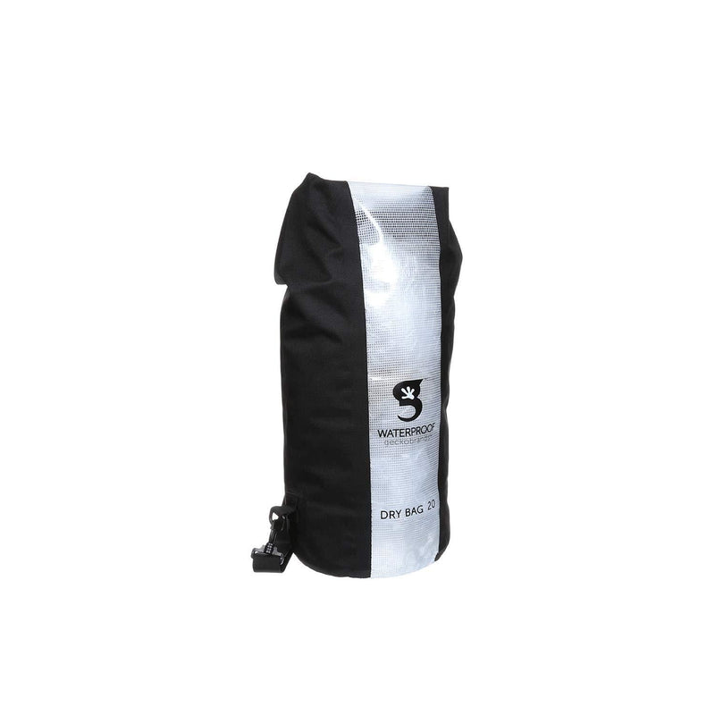 [AUSTRALIA] - geckobrands Durable View Dry Bag, PVC and Polyester Material, Shoulder Strap 5 Black - 20L 