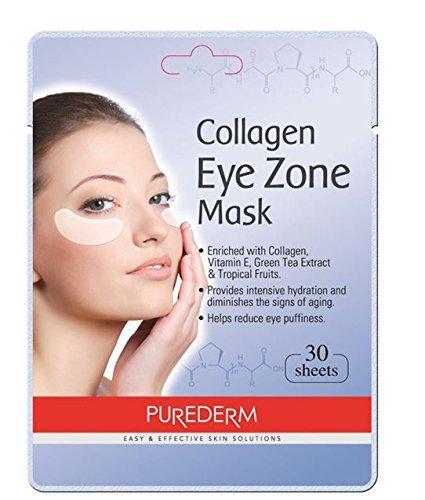 Deluxe Collagen Eye Mask Collagen Pads For Women By Purederm 2 Pack Of 30 Sheets/Natural Eye Patches With Anti-aging and Wrinkle Care Properties/Help Reduce Dark Circles and Puffiness 30 Count (Pack of 2) - BeesActive Australia