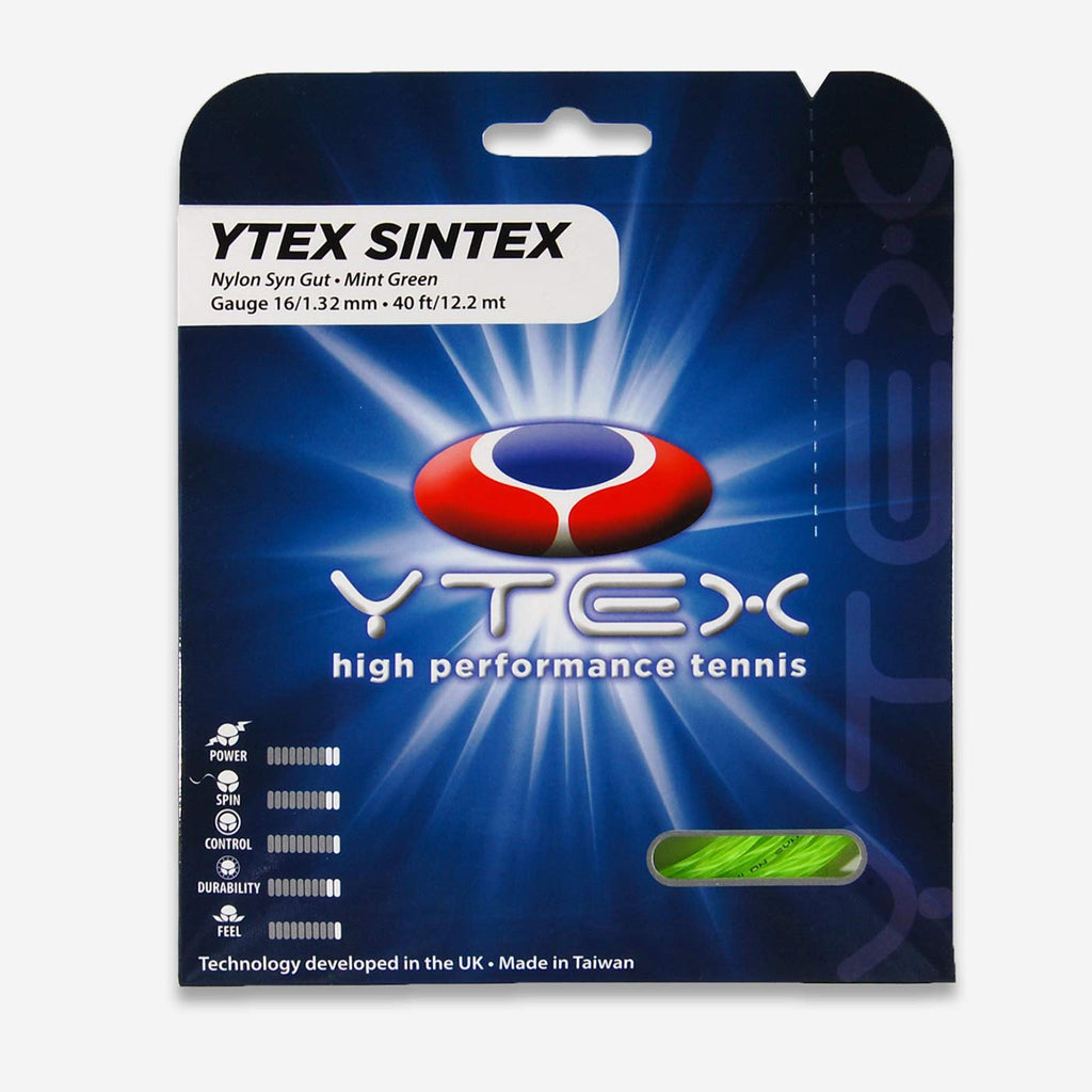 YTEX Sintex Green Mint Nylon Synthetic Gut Tennis Racquet String (16 Gauge, 1.34mm) Mint Green Reel (660Ft/200m) 16 (1.34mm) - BeesActive Australia