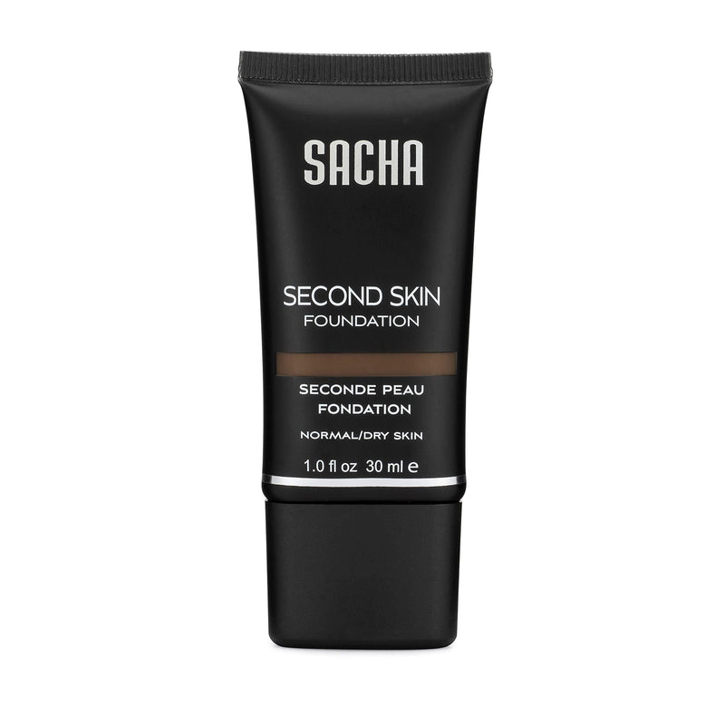 Second Skin Liquid Foundation by Sacha Cosmetics, Liquid Face Makeup to give Flawless Looking Skin, Medium Coverage, for All Skin Types, 1 oz, Perfect Bronze - BeesActive Australia