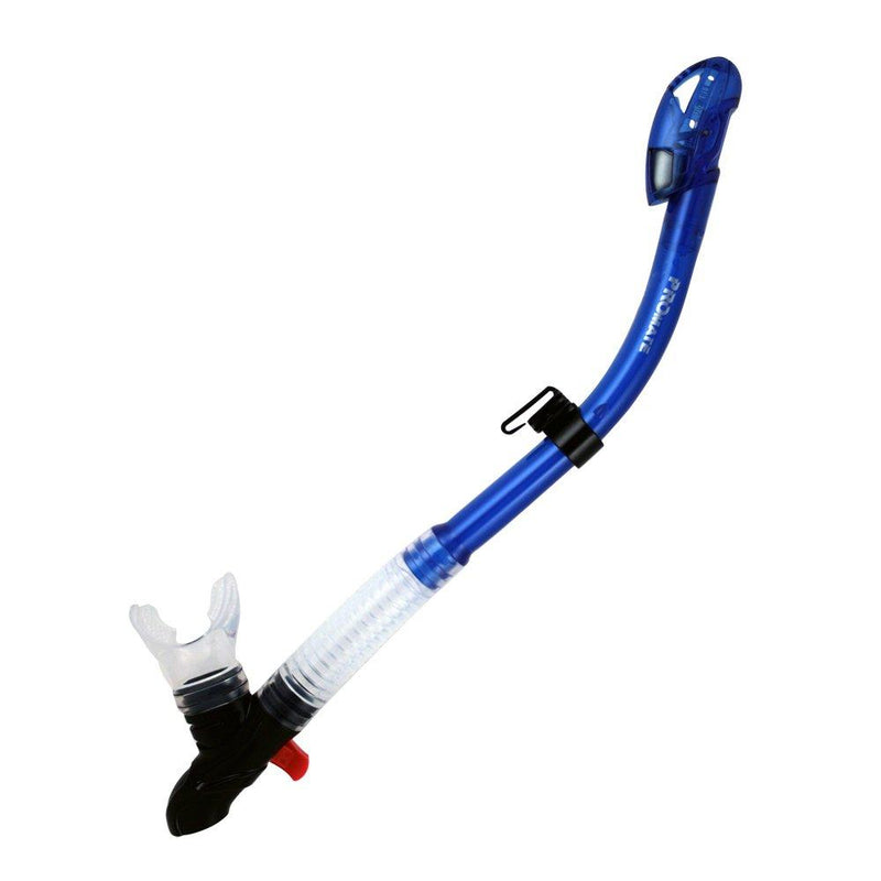[AUSTRALIA] - Promate Dry Whistle Purge Snorkel for Snorkeling, Scuba Diving/ sk890 T.Blue 