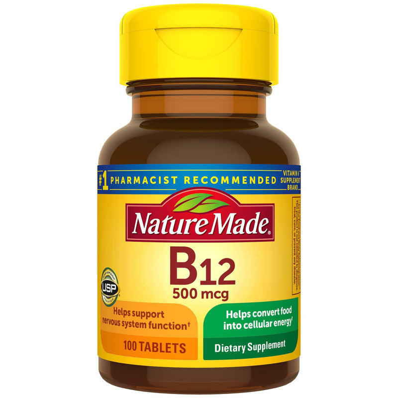 Nature Made Vitamin B12 500 mcg Tablets, 100 Count for Metabolic Health - BeesActive Australia