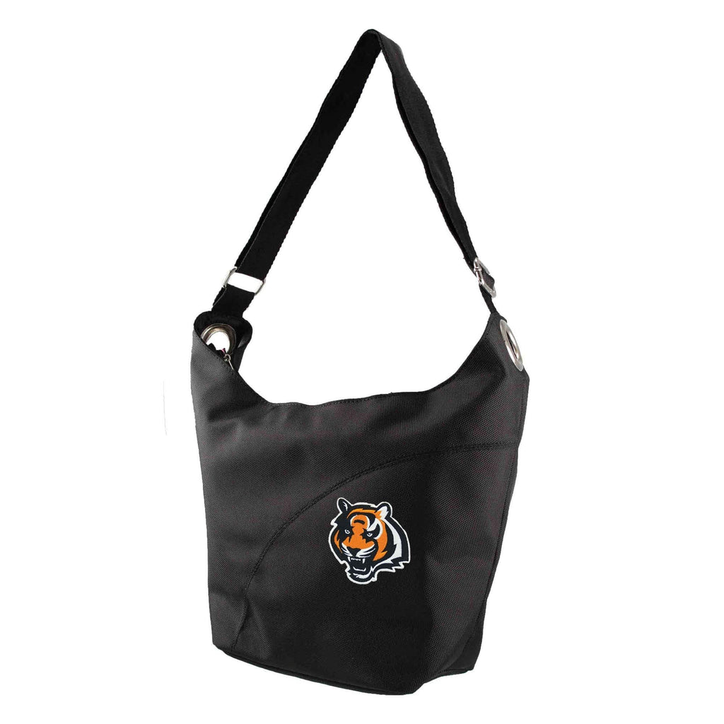 NFL Arizona Cardinals Women's Color Sheen Hobo Purse Cincinnati Bengals Black - BeesActive Australia