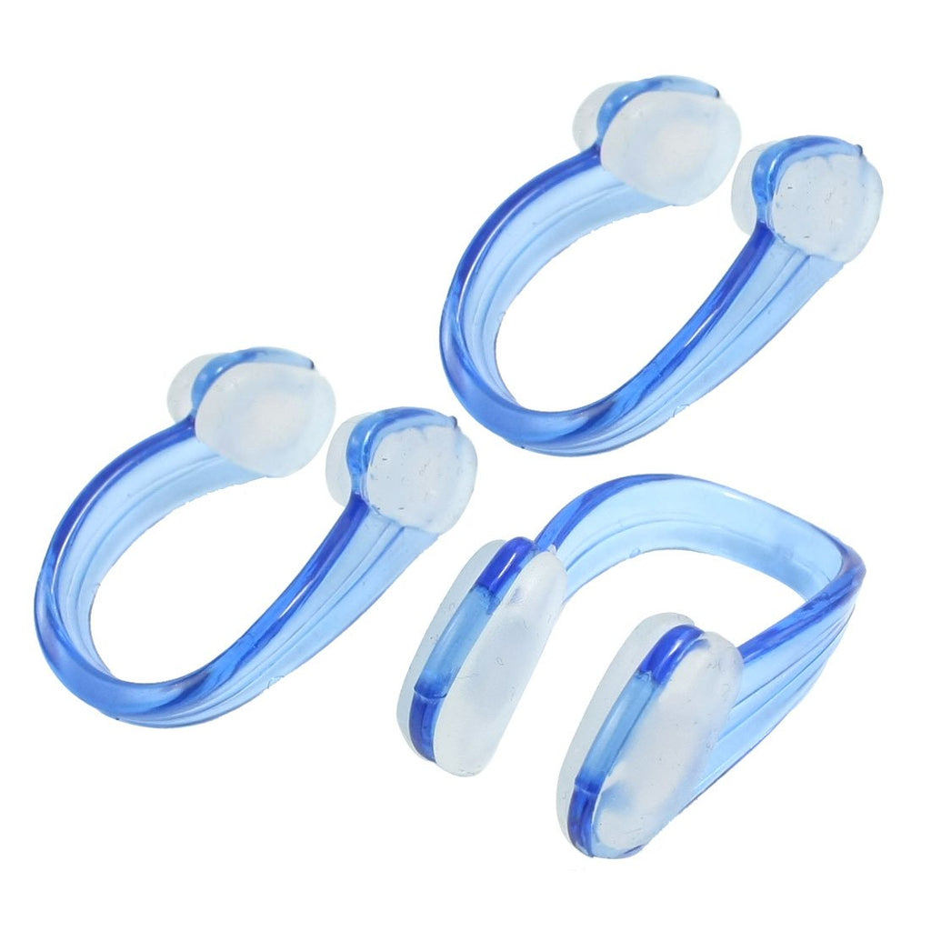 uxcell a13041600ux0461 3 Pcs Men Women Clear Blue PVC Silicone Swim Swimming Nose Clip Pack of 3 - BeesActive Australia