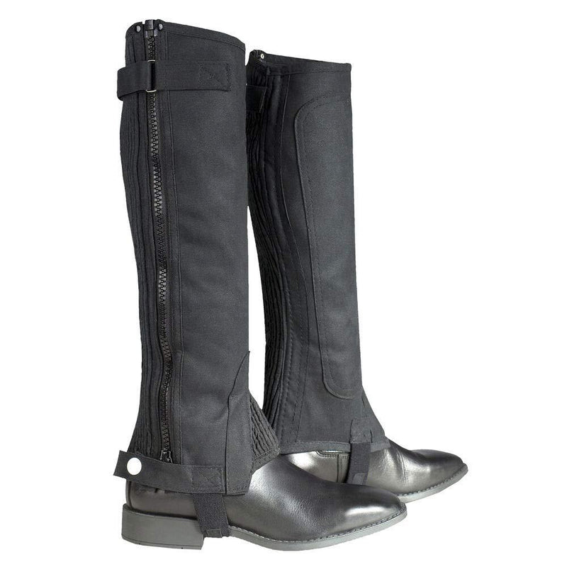 [AUSTRALIA] - Horze Ribbed Amara Half chaps XX-Large Black 