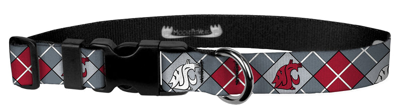 Moose Pet Wear Dog Collar – Washington State University Adjustable Pet Collars, Made in the USA – 1 Inch Wide 1 inch Large - BeesActive Australia