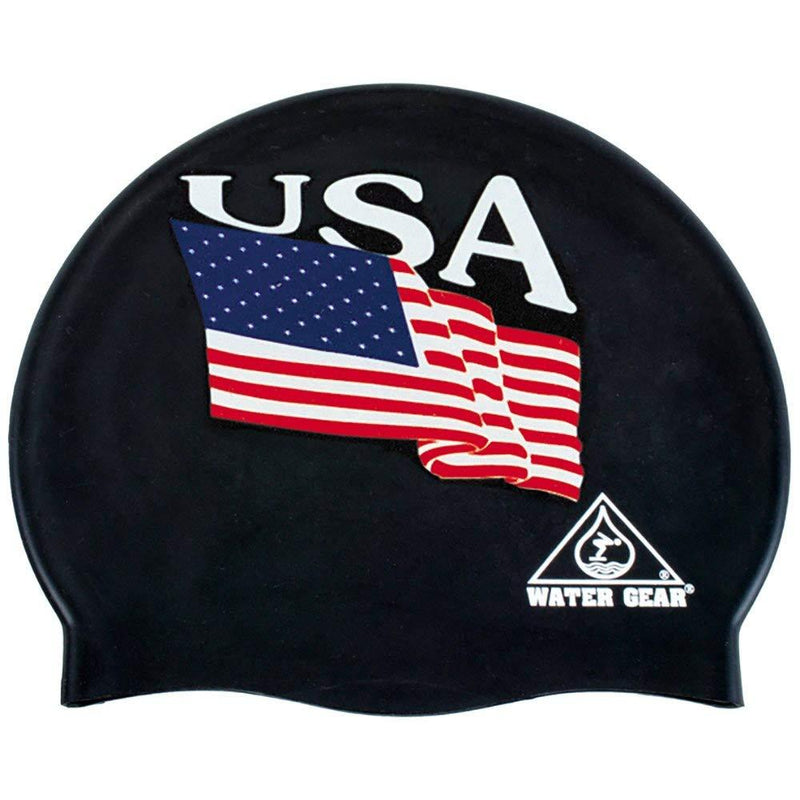 [AUSTRALIA] - Water Gear USA Latex Swim Cap Black 