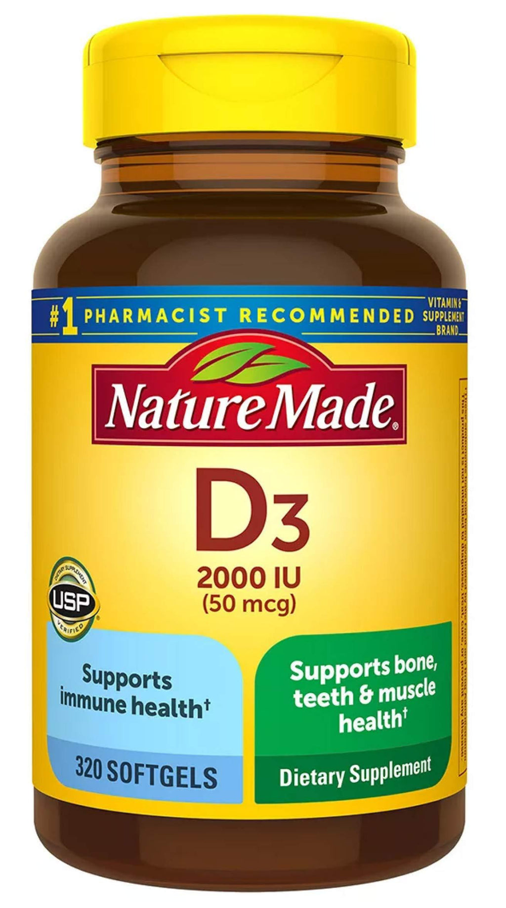 Nature Made Vitamin D3 2000iu 320 Ct. Soft Gels (Packaging May Vary) - BeesActive Australia