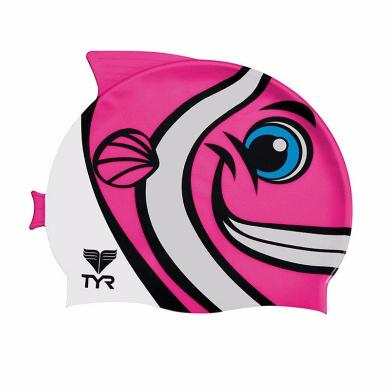 [AUSTRALIA] - TYR Sport Kid's Charac Happy Fish Swim Cap Pink 