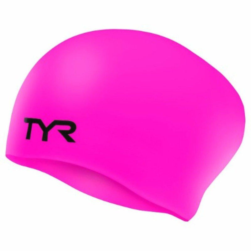 [AUSTRALIA] - TYR Sport Long Hair Silicone Swim Cap Pink 