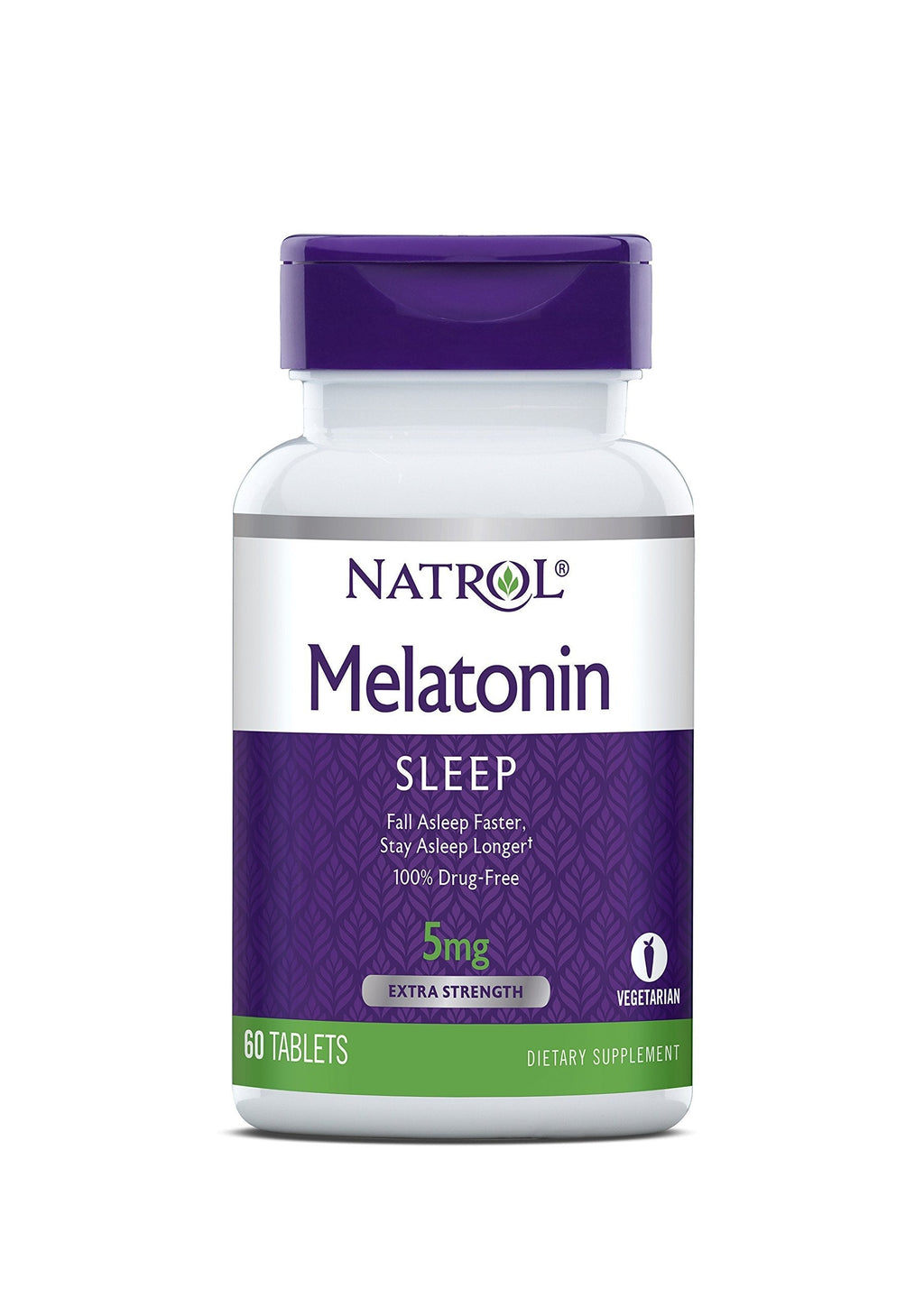 Natrol Melatonin Tablets, Helps You Fall Asleep Faster, Stay Asleep Longer, Strengthen Immune System, 100% Vegetarian, Extra Strength 5mg, 60 Count - BeesActive Australia