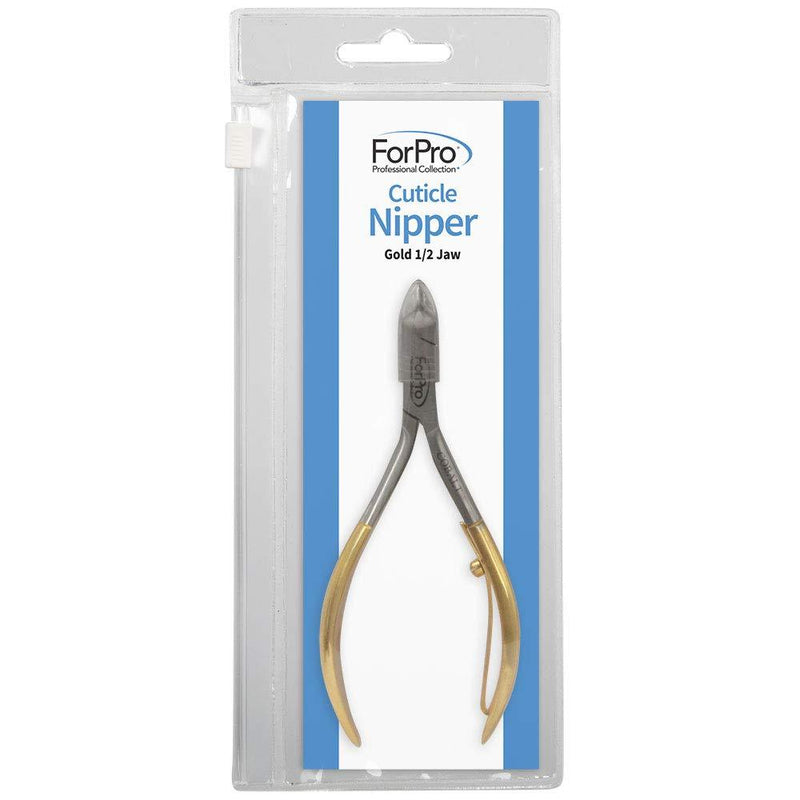 For Pro Cuticle Nipper Gold Hard Steel 1/2 Jaw - BeesActive Australia
