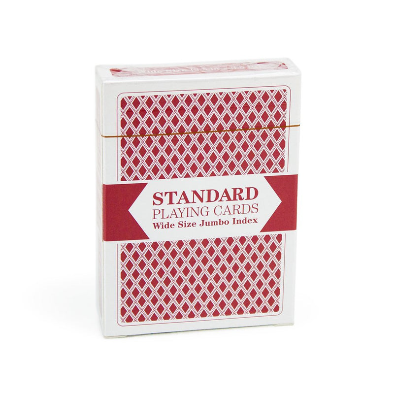 Brybelly Single Red Deck, Wide Size, Jumbo-Index, Plastic-Coated Playing Cards - BeesActive Australia