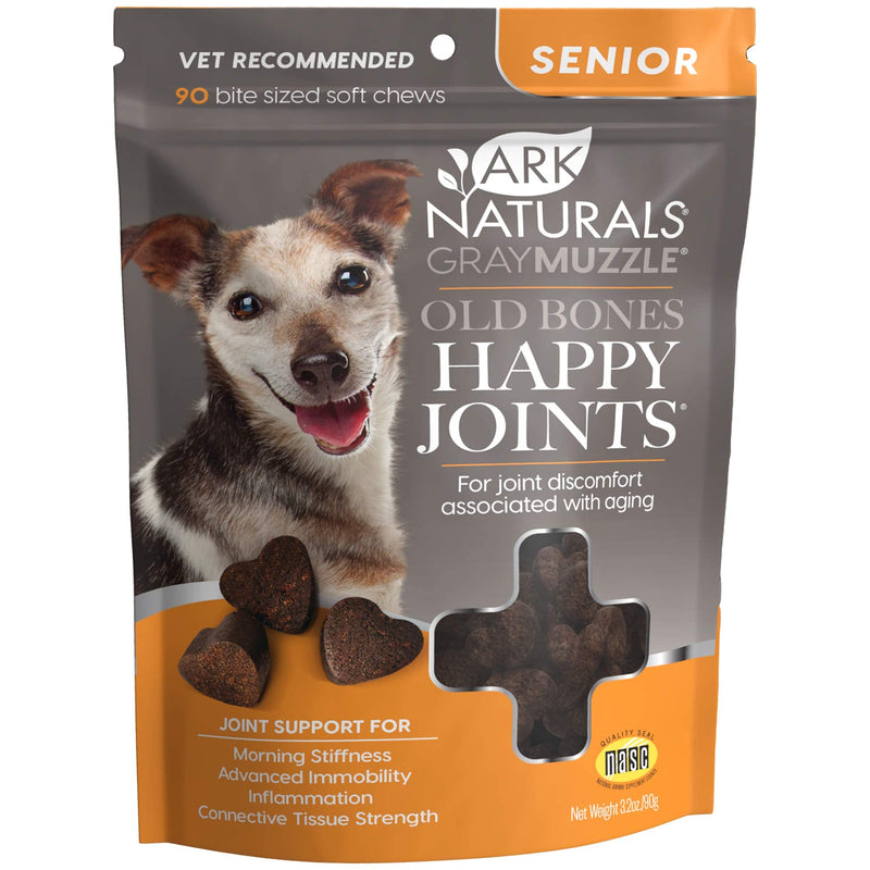 Ark Naturals Gray Muzzle Old Bones Happy Joints Maximum Strength Joint Chews for Senior Dogs, Vet Recommended to Support Cartilage and Joint Function, Glucosamine Original - BeesActive Australia
