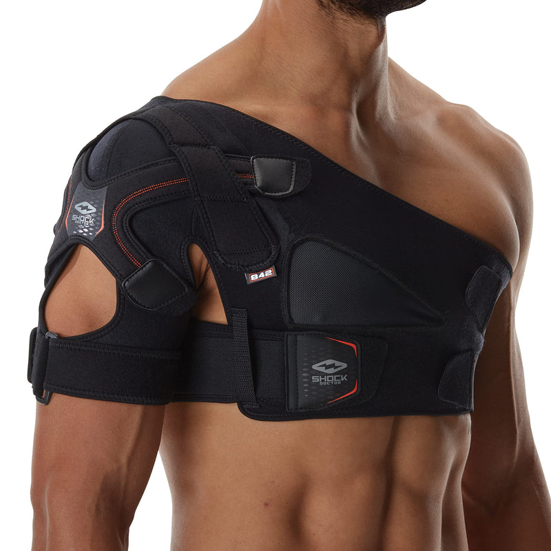 Shock Doctor Shoulder Support Brace for Men, Prevents & Promotes Healing from AC Sprains, Rotator Cuff Injuries & Moderate Separations- Single 3X-Large Multi - BeesActive Australia